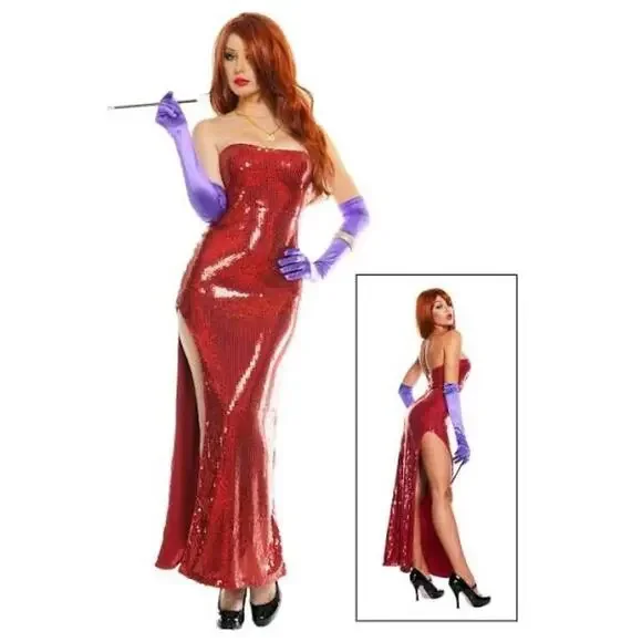 NEW Party King Toon Starlet Jessica Rabbit Sexy Costume Size Medium - Picture 2 of 4